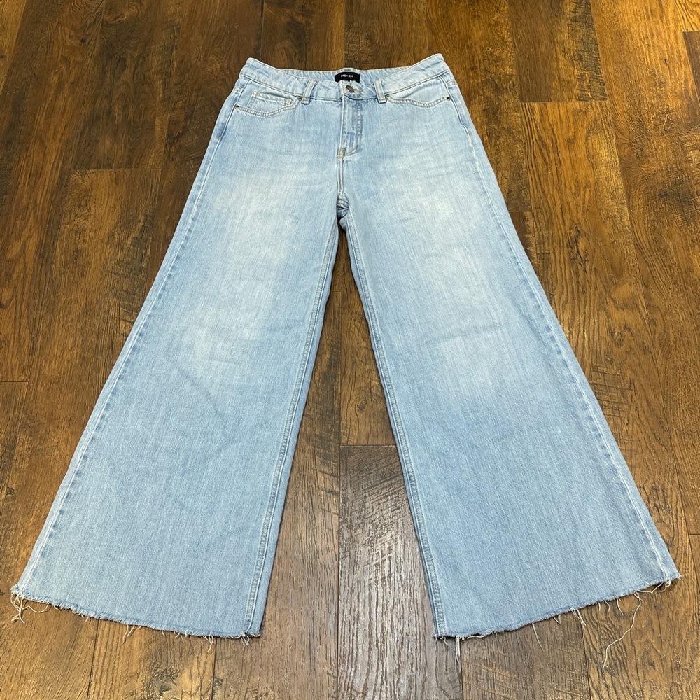ME + EM high rise wide leg jeans 27